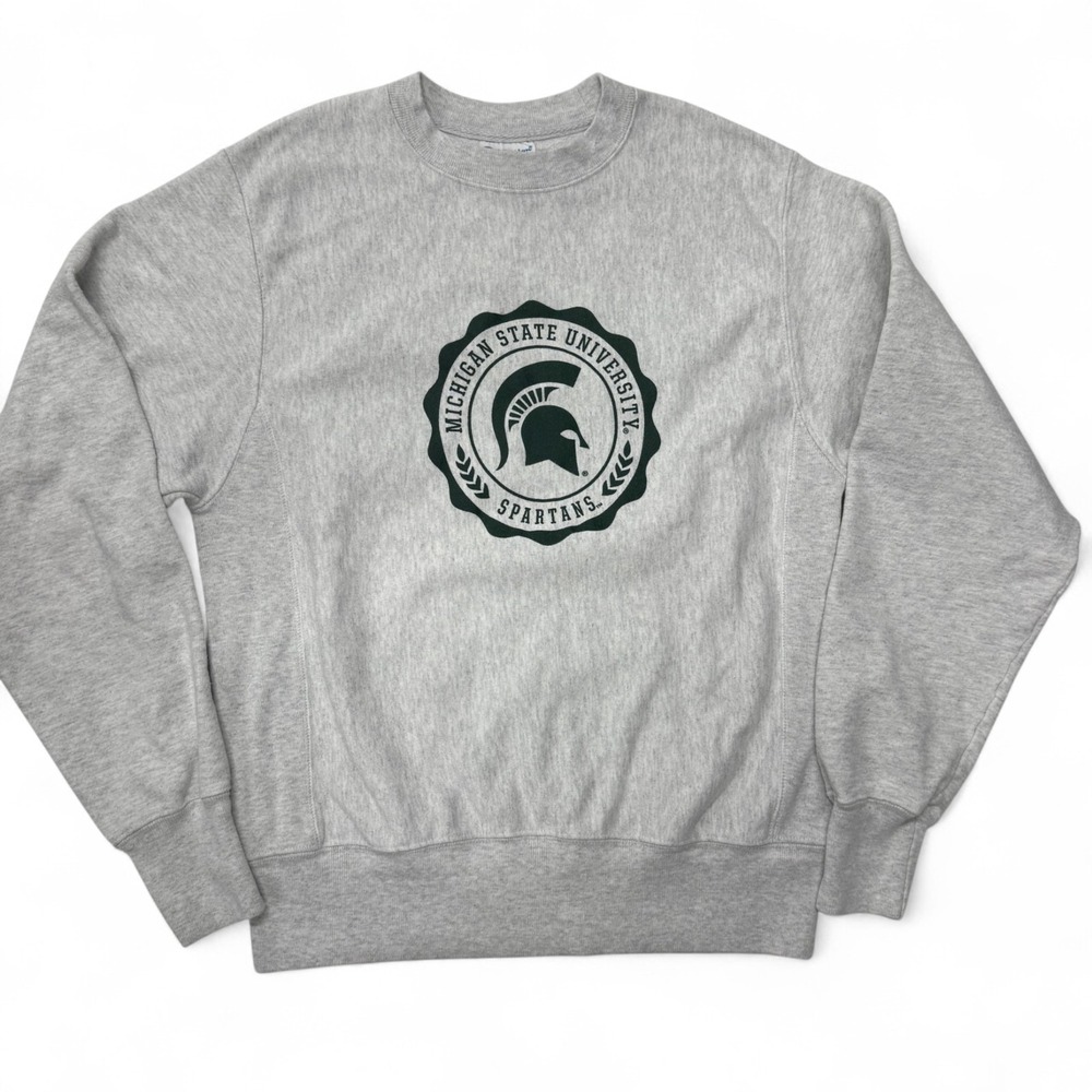 Michigan State Champion Reverse Weave Sweatshirt Mens Small Crewneck Pullover